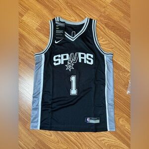 Victor Wembanyama Nike Black and Gray Spurs Jersey